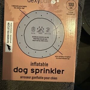 Inflatable Dog Sprinkler - dark& light blue